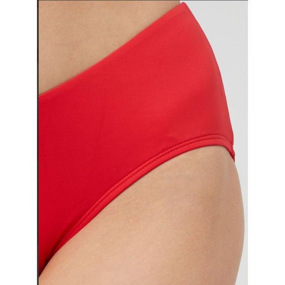 Ralph Lauren Women's Solid Red High Waisted Bikini Bottom 12 NWT - Picture 3 of 3